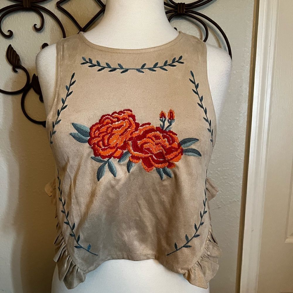 Zara suede like top size S